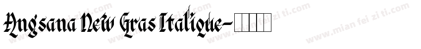 Angsana New Gras Italique字体转换